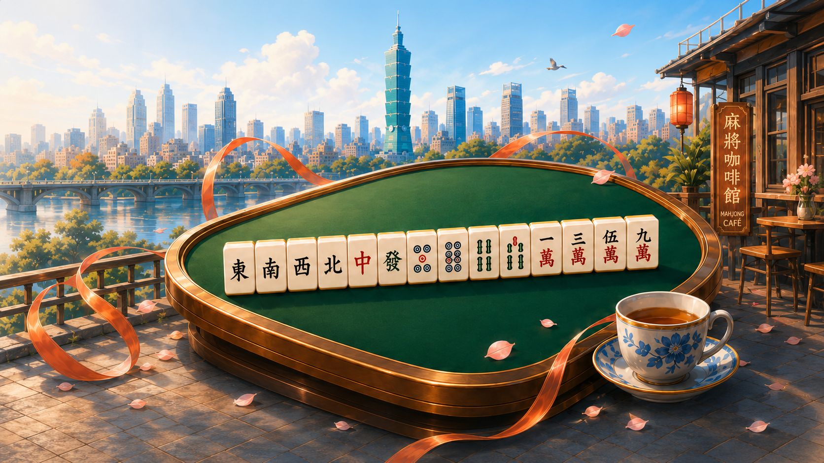 Players gathered around a real table, mid-game